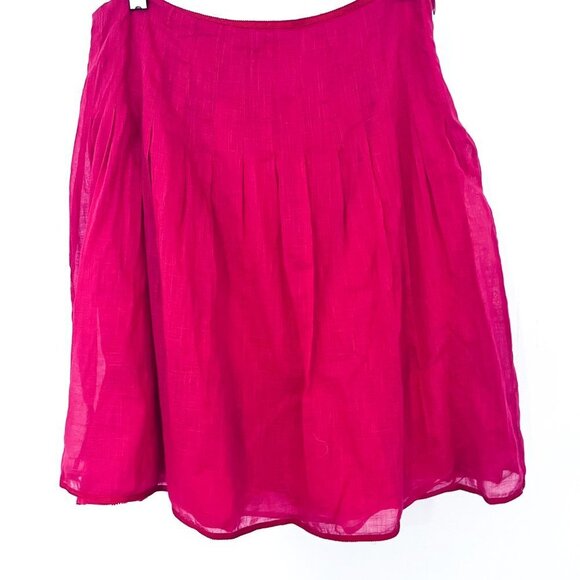 J.Crew Hot Pink Fushia Pleated Crepe Skirt, Size 4 - Picture 5 of 10